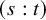 left parenthesis s colon t right parenthesis