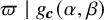 pi vertical bar g Subscript bold italic c Baseline left parenthesis alpha comma beta right parenthesis