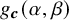 g Subscript bold italic c Baseline left parenthesis alpha comma beta right parenthesis