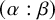 left parenthesis alpha colon beta right parenthesis