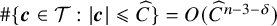 number sign StartSet bold italic c element of script upper T colon StartAbsoluteValue bold italic c EndAbsoluteValue less than or slanted equals ModifyingAbove upper C With caret EndSet equals upper O left parenthesis ModifyingAbove upper C With caret Superscript n minus 3 minus delta Baseline right parenthesis