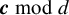 bold italic c mod d