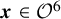 bold italic x element of script upper O Superscript 6