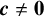 bold italic c not equals bold 0