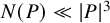 upper N left parenthesis upper P right parenthesis much less than StartAbsoluteValue upper P EndAbsoluteValue cubed
