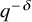 q Superscript negative delta