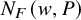 upper N Subscript upper F Baseline left parenthesis w comma upper P right parenthesis