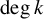 degree k
