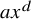 a x Superscript d