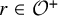 r element of script upper O Superscript plus