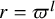 r equals pi Superscript l