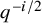q Superscript negative i divided by 2