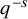 q Superscript negative s