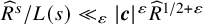ModifyingAbove upper R With caret Superscript s Baseline divided by upper L left parenthesis s right parenthesis much less than Subscript epsilon Baseline StartAbsoluteValue bold italic c EndAbsoluteValue Superscript epsilon Baseline ModifyingAbove upper R With caret Superscript 1 divided by 2 plus epsilon