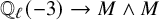 double struck upper Q Subscript script l Baseline left parenthesis negative 3 right parenthesis right arrow upper M and upper M