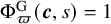 normal upper Phi Subscript pi Superscript upper G Baseline left parenthesis bold italic c comma s right parenthesis equals 1