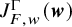 upper J Subscript upper F comma w Superscript normal upper Gamma Baseline left parenthesis bold italic w right parenthesis