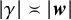 StartAbsoluteValue gamma EndAbsoluteValue equivalent to StartAbsoluteValue bold italic w EndAbsoluteValue