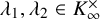 lamda 1 comma lamda 2 element of upper K Subscript infinity Superscript times