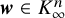bold italic w element of upper K Subscript infinity Superscript n