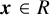 bold italic x element of upper R
