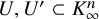 upper U comma upper U prime subset of upper K Subscript infinity Superscript n