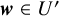 bold italic w element of upper U prime