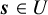 bold italic s element of upper U
