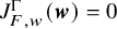 upper J Subscript upper F comma w Superscript normal upper Gamma Baseline left parenthesis bold italic w right parenthesis equals 0
