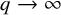 q right arrow infinity