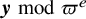 bold italic y mod pi Superscript e