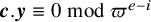 bold italic c period bold italic y identical to 0 mod pi Superscript e minus i
