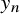 y Subscript n