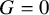 upper G equals 0