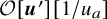 script upper O left bracket bold italic u Superscript prime Baseline right bracket left bracket 1 divided by u Subscript a Baseline right bracket