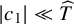 StartAbsoluteValue c 1 EndAbsoluteValue much less than ModifyingAbove upper T With caret