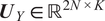 UY element of double struck upper R 2 upper N times upper K