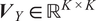 VY element of double struck upper R upper K times upper K