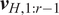 vH comma 1 colon r minus 1