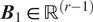upper B 1 element of double struck upper R r minus 1