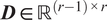 upper D element of double struck upper R r minus 1 times r
