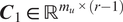 upper C 1 element of double struck upper R mu times r minus 1