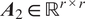upper A 2 element of double struck upper R r times r