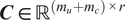 upper C element of double struck upper R mu plus mc times r