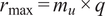 rmax equals mu times q