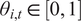 theta i comma t element of 01