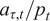 a tau comma t slash pt