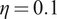 eta equals 0.1