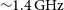 tilde 1.4 normal upper G normal upper H normal z