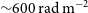 tilde 600 normal r normal a normal d normal m Superscript negative 2
